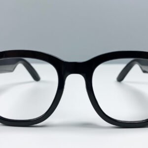 Smart AI Translation Glasses-Camera 8MP-Black Frame with transparency lens - Image 2