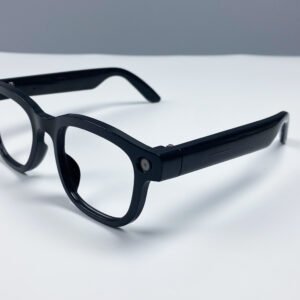Smart AI Translation Glasses-Camera 8MP-Black Frame with transparency lens - Image 4