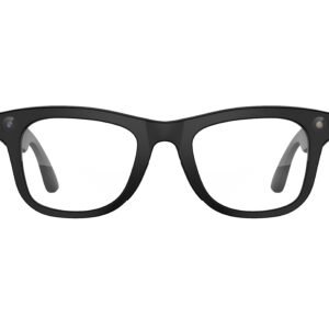 AI Glasses-Camera 8MP-Black Frame with transparency lens +Brown Color Charging Case - Image 5