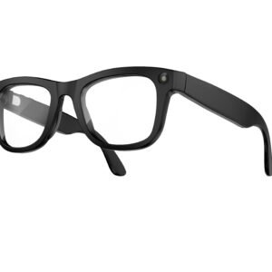 AI Glasses-Camera 8MP-Black Frame with transparency lens +Brown Color Charging Case - Image 6