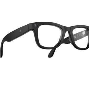 AI Glasses-Camera 8MP-Black Frame with transparency lens +Brown Color Charging Case - Image 7