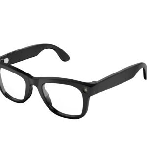 AI Glasses-Camera 8MP-Black Frame with transparency lens +Brown Color Charging Case - Image 8