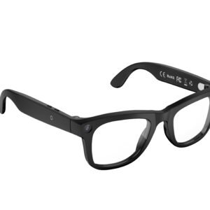 AI Glasses-Camera 8MP-Black Frame with transparency lens +Brown Color Charging Case - Image 9