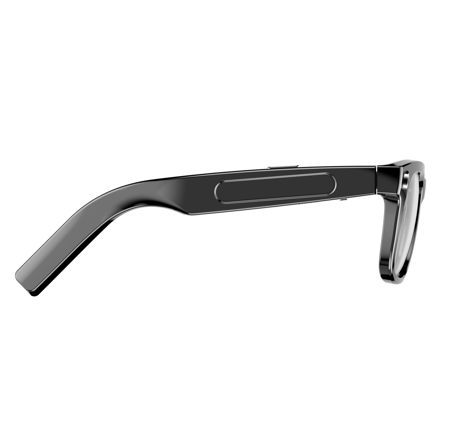 AI Glasses AG01-High Quality 2GB-Camera 8MP-410MaH Battery-Glossy Black Frame with Black Lens - Image 6