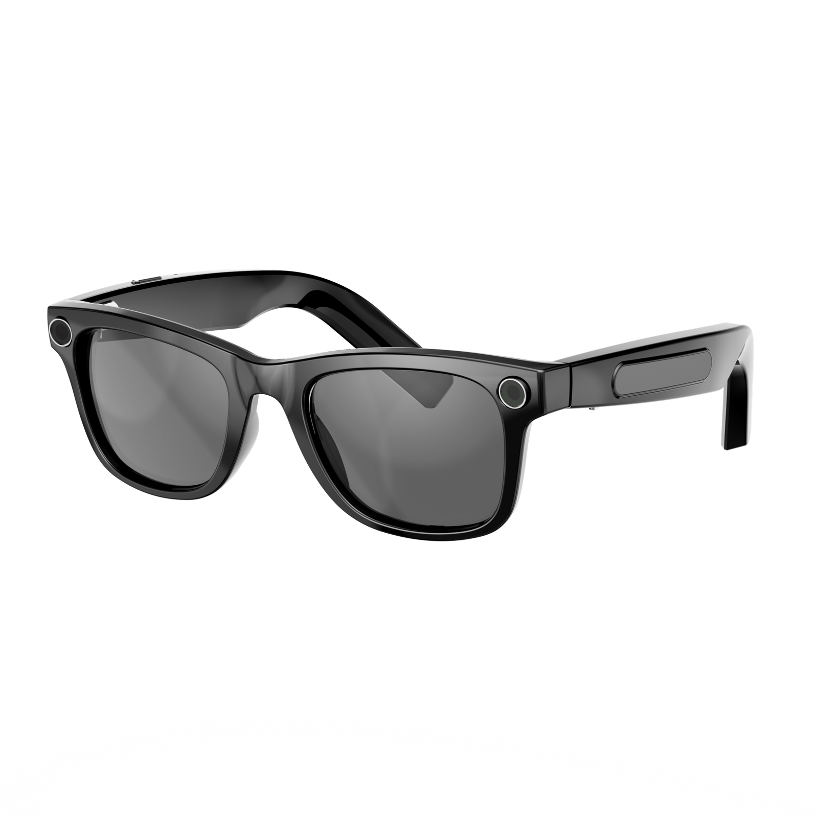 AI Glasses AG01-High Quality 2GB-Camera 8MP-410MaH Battery-Glossy Black Frame with Black Lens - Image 5