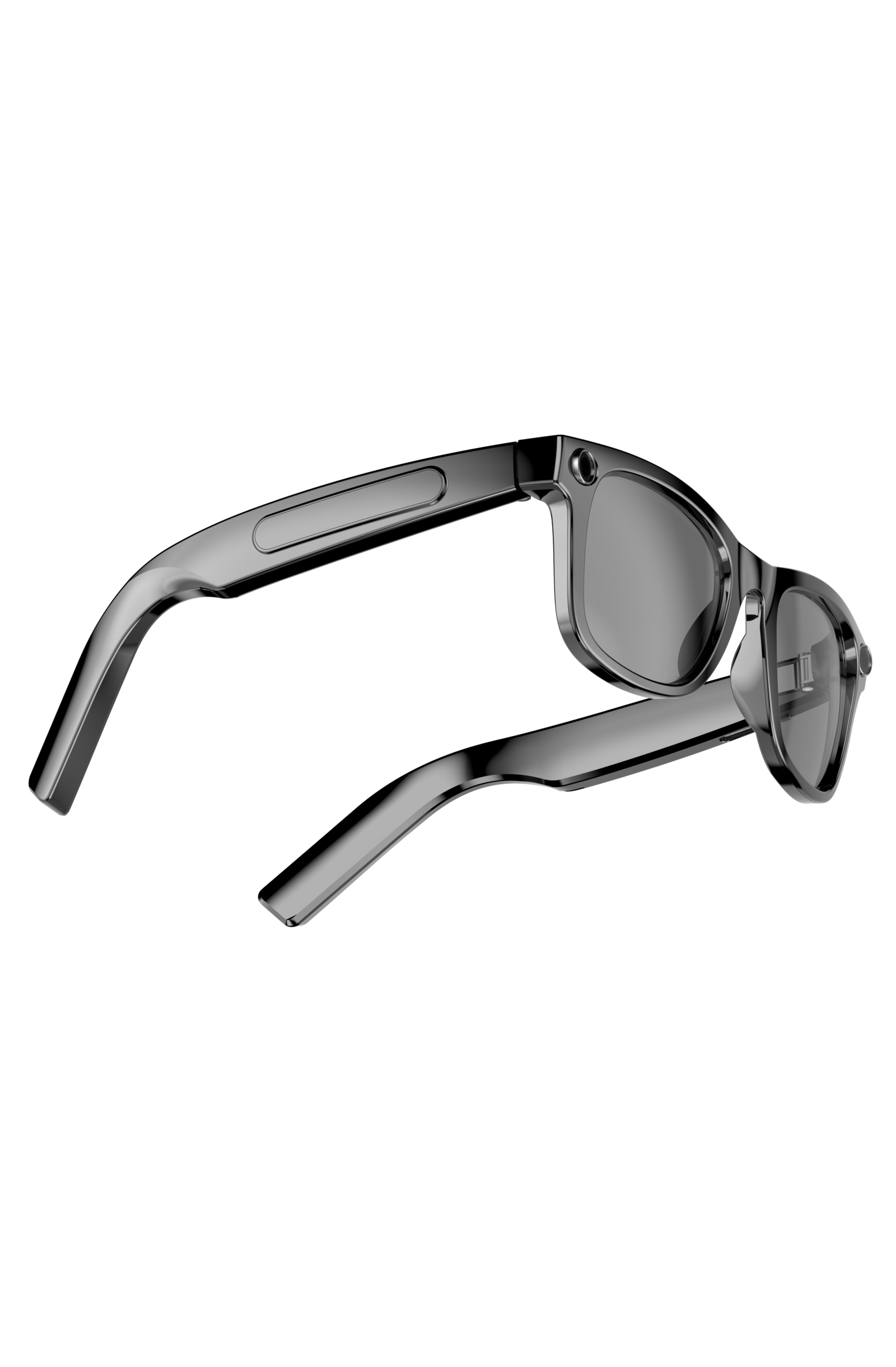 AI Glasses AG01-High Quality 2GB-Camera 8MP-410MaH Battery-Glossy Black Frame with Black Lens - Image 4