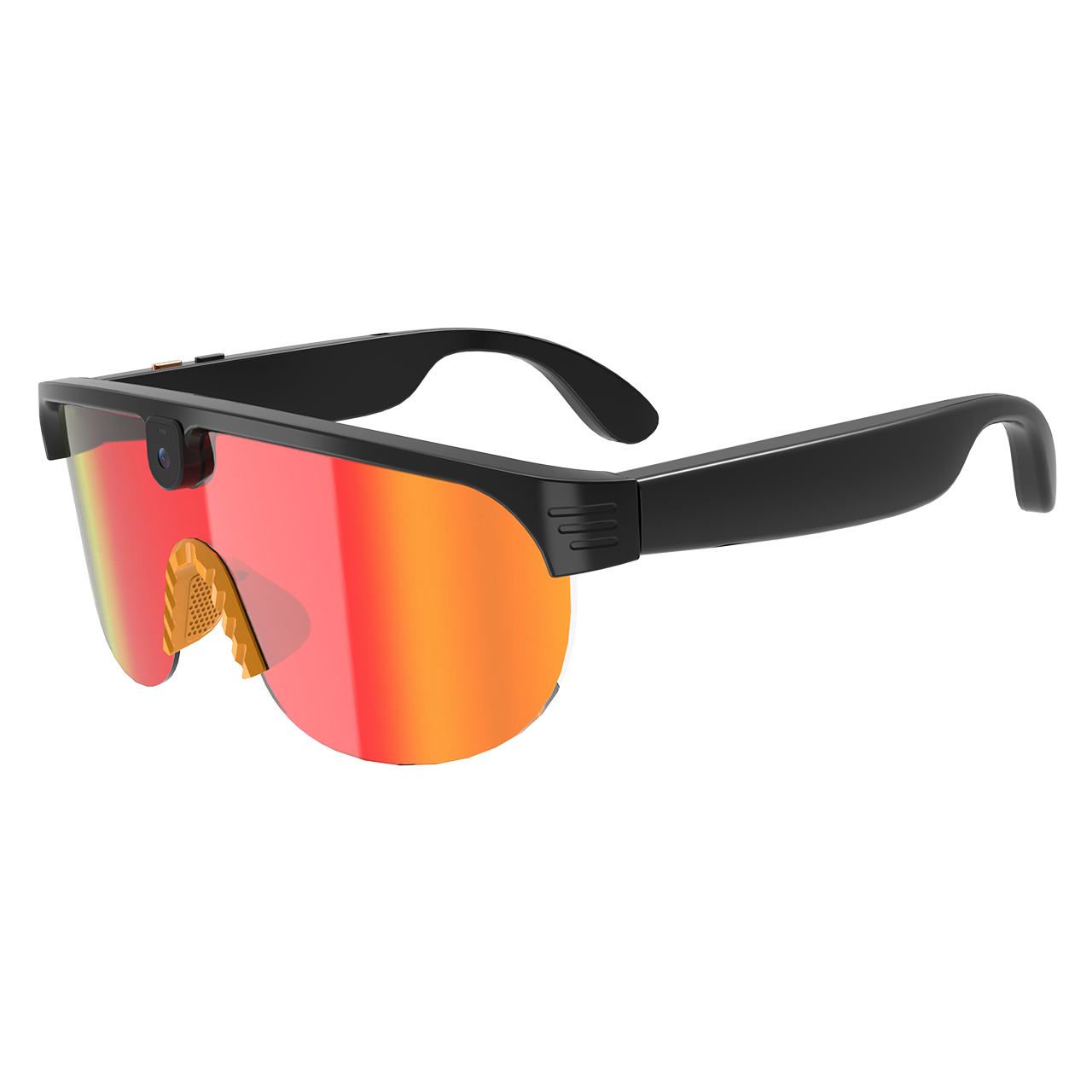 AI Smart Glasses Anti-shake 1080 HD Video Recording 8MP Camera Audio Cycling Sport Glasses Sunglasses-Orange Lens Color - Image 8