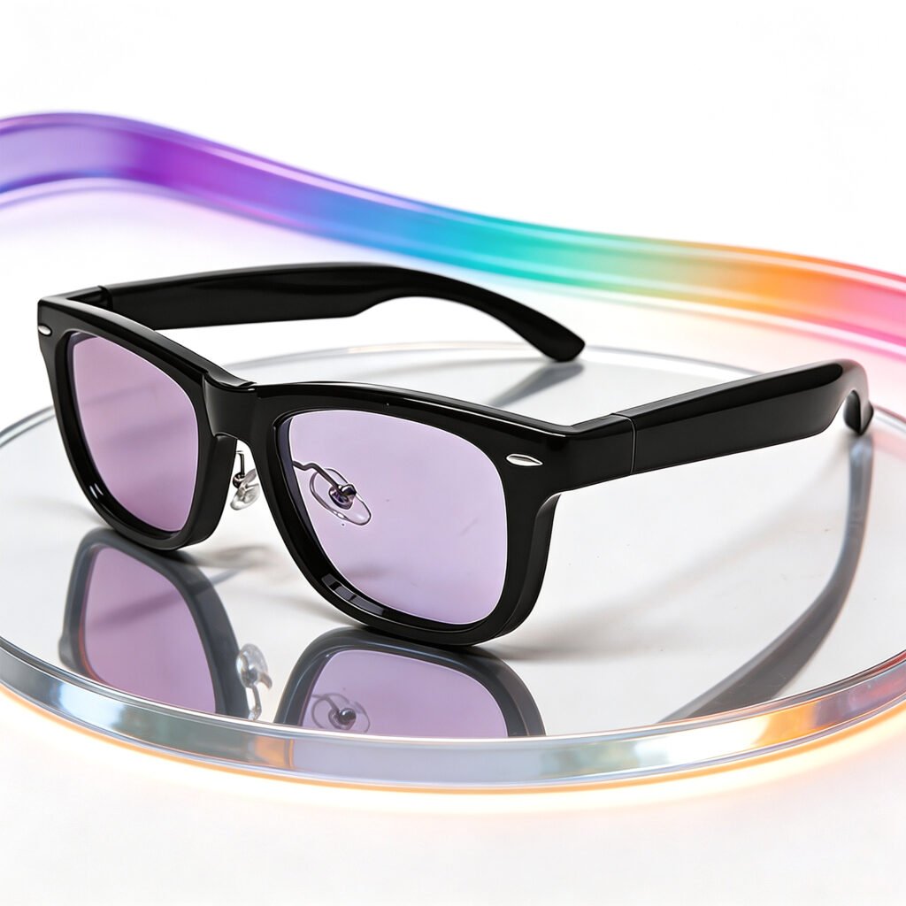 Smart Glasses-Electrochromic 4-colors HD Voice Call Fastest Color Switching Audio Glasses Sunglasses