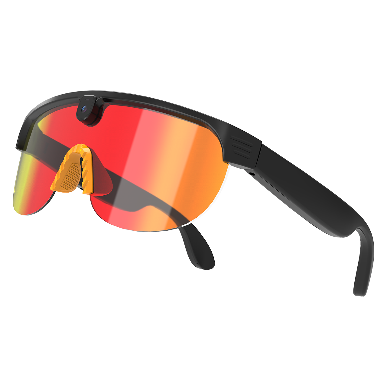 AI Smart Glasses Anti-shake 1080 HD Video Recording 8MP Camera Audio Cycling Sport Glasses Sunglasses-Orange Lens Color - Image 5
