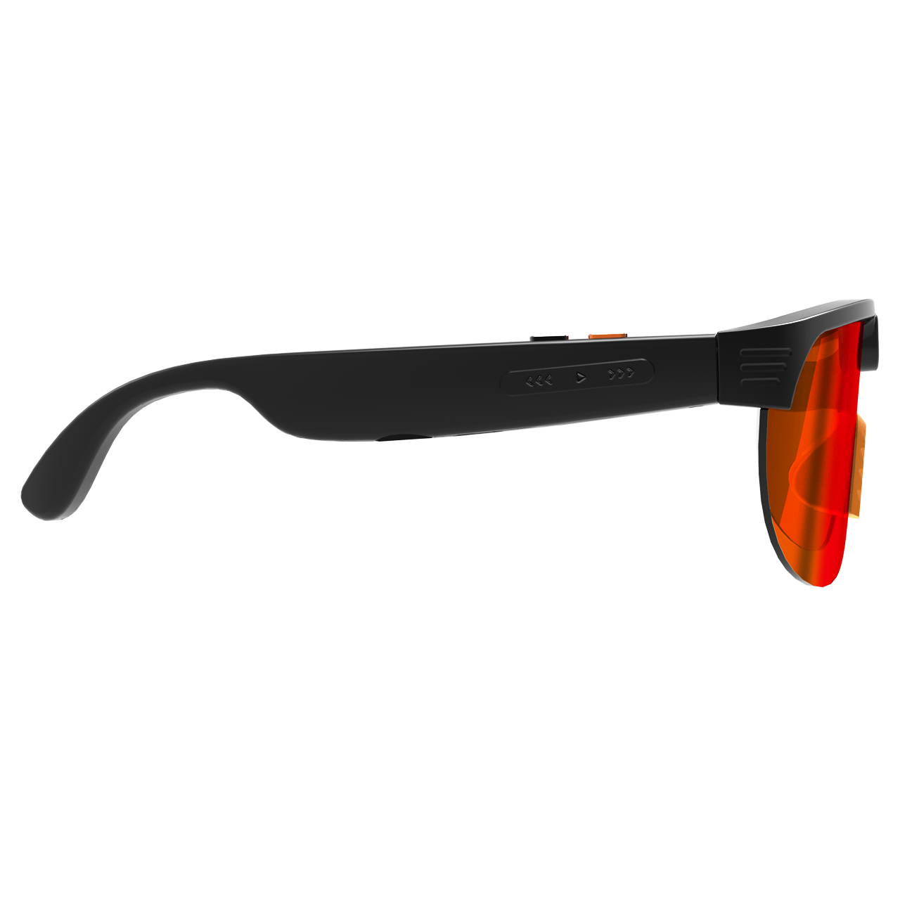 AI Smart Glasses Anti-shake 1080 HD Video Recording 8MP Camera Audio Cycling Sport Glasses Sunglasses-Orange Lens Color - Image 4