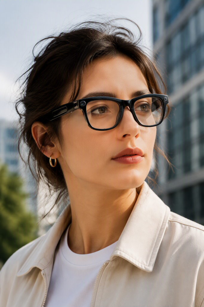 Smart AI Glasses-High Quality 2GB-Camera 8MP-410MaH Big Battery-Glossy Black Frame with Transparency Lens  AG01