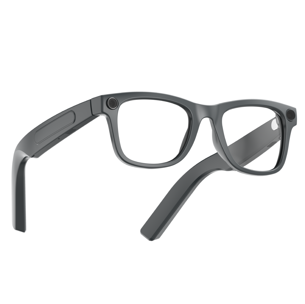 Smart AI Glasses-High Quality-2GB-Camera 8MP-410MaH Big Battery-Matte Gray Frame with Transparency Lens- AG01