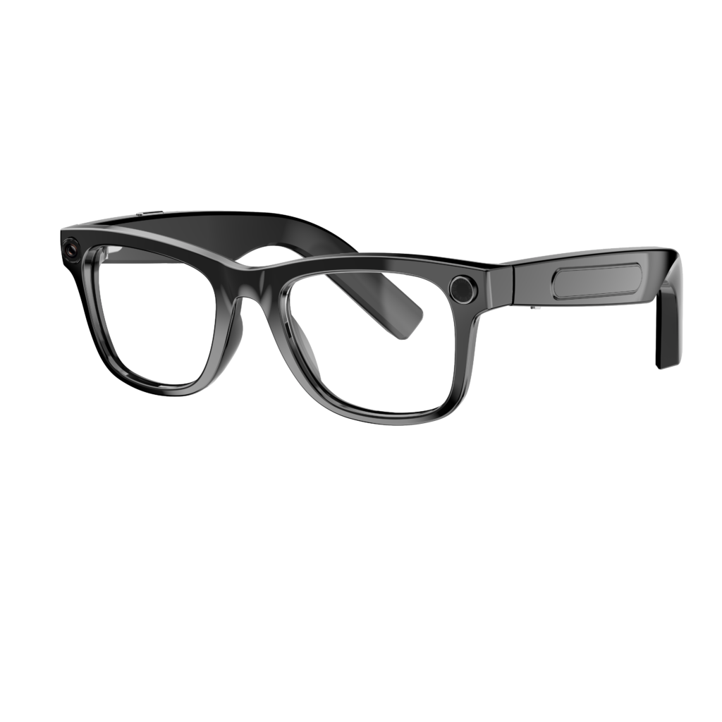Smart AI Glasses-High Quality 2GB-Camera 8MP-410MaH Big Battery-Glossy Black Frame with Transparency Lens  AG01
