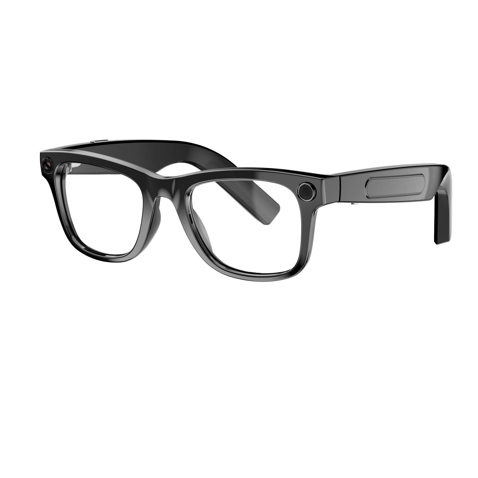 Smart AI Glasses-High Quality 2GB-Camera 8MP-410MaH Big Battery-Glossy Black Frame with Transparency Lens  AG01 - Image 4