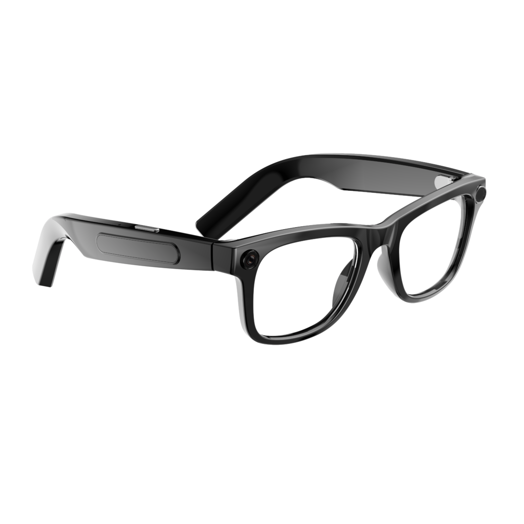 Smart AI Glasses-High Quality 2GB-Camera 8MP-410MaH Big Battery-Glossy Black Frame with Transparency Lens  AG01