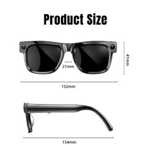 AI Smart Glasses Ultra Light 8MP Camera Photochromic Lens Sunglasses-Black Frame with Photochromic Lens Transparence turn to Gray Color - Image 6